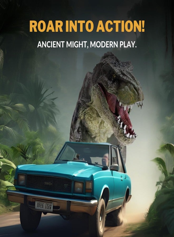 CRYA مجسم ديناصور تيرانوصور ريكس واقعي يمشي، لعبة تيرانوصور ريكس، ألعاب ديناصورات كبيرة للأطفال، ألعاب ديناصورات من العصر الجوراسي للأولاد والبنات، لعبة تيرانوصور ريكس كبيرة للعب والعرض (تيرانوصور ريكس يمشي) - Image 4